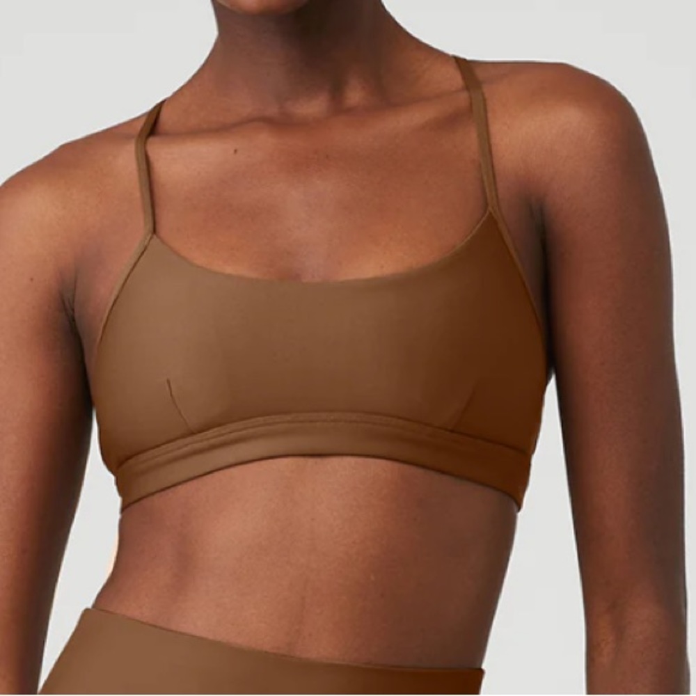 ALO Yoga Airlift Intrigue Bra Cinnamon Brown